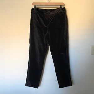 WHBM velvet crop tuxedo pants